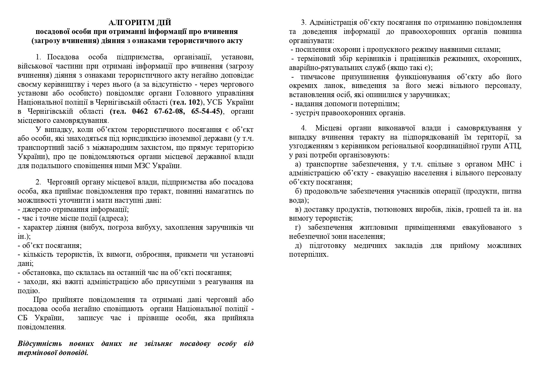 ПАМ’ЯТКА КЕРІВНИКА ОРГАНУ МІСЦЕВОГО САМОВРЯДУВАННЯ, ПІДПРИЄМТСВА, УСТАНОВИ, ОРГАНІЗАЦІЇ